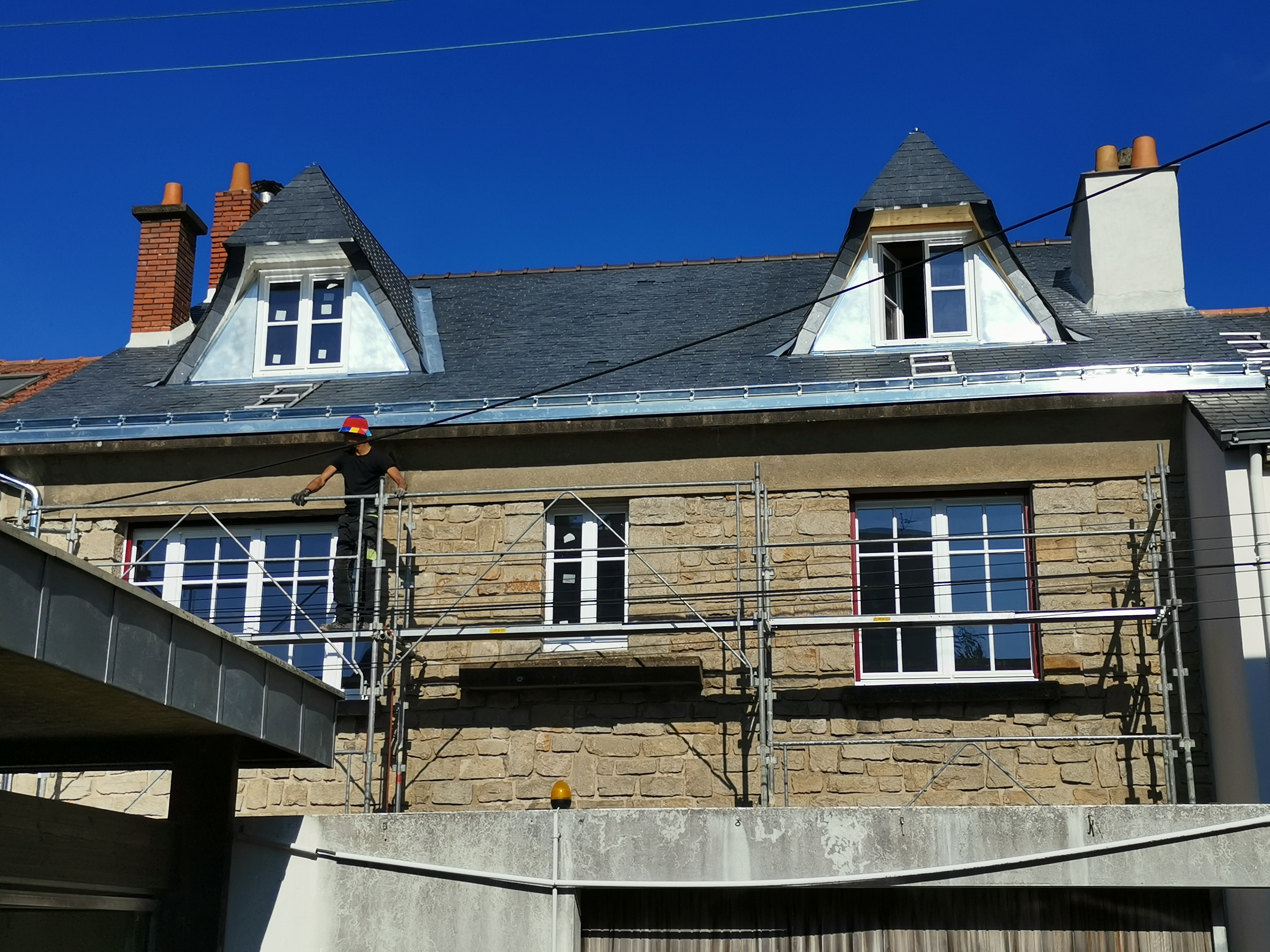 Préparation charpente écran sous-toiture